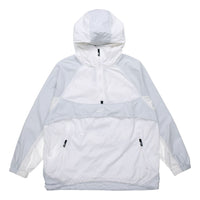 Nike Sportwear Retro Colorblock Loose Half Zipper hooded Pullover Woven Jacket White BV5386-100