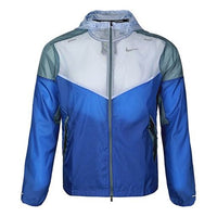 Nike WINDRUNNER Woven Colorblock hooded Running Jacket Blue CK6342-430