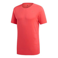 Men's adidas Logo Breathable Short Sleeve Red T-Shirt DQ1852
