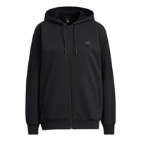 (WMNS) adidas Word Fleece Hoodie 'Black' HM2814