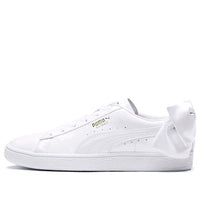(WMNS) PUMA Basket Bow Patent Shoes White 368118-02