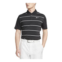 Nike Dri-Fit Tiger Woods Striped Golf Polo Shirt 'Black' DR5318-010
