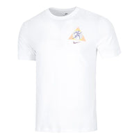 Men's Nike Logo Pattern Printing Casual Short Sleeve White T-Shirt DQ1070-100