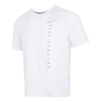 Men's Nike Running Casual Sports Breathable Short Sleeve White T-Shirt DA1316-100