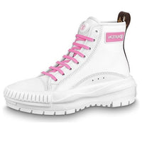 (WMNS) LOUIS VUITTON Squad Trainer Boots 'White Pink Brown' 1A9403