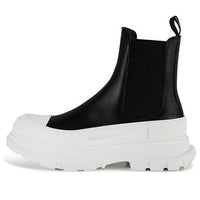 Alexander McQueen Leather Chunky Chelsea Boots 'Black White' 705672WHZ611071