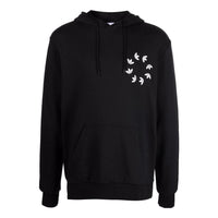 Men's adidas originals Kangaroo Pocket Chest Logo Printing Hooded Long Sleeves Black HC4490