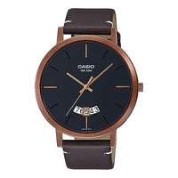 CASIO Male DRESS Japan / South Korea Fashion Waterproof Mens Black Analog MTP-B100RL-1EVDF
