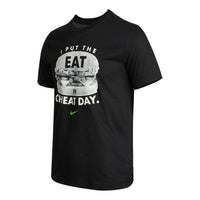 Nike Tee Humor Athleisure Casual Sports Alphabet Printing Short Sleeve Black DD6921-010