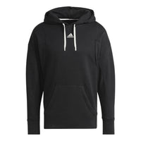 Men's adidas Logo Printing Hooded Long Sleeves Black HC3479