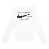 Nike MENS Swoosh Casual Sports Double-Hook Crew-neck Long Sleeve White DB6156-100