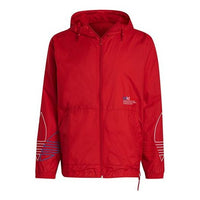 adidas originals MENS FTO WB Printed Retro Sports Hooded Jacket Red GN3561