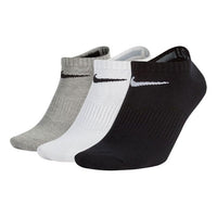 Nike Logo Pattern Casual Sports Socks 3 Pairs Gray / White / Black SX4705-901
