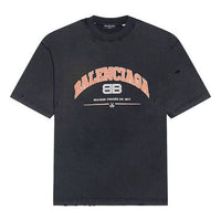 Balenciaga Maison Balenciaga T-Shirt Medium Fit 'Black' 612966TLVJ11074
