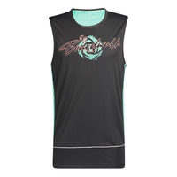 adidas Bw Rose Tank Printing Basketball Sports Vest Black GP9771