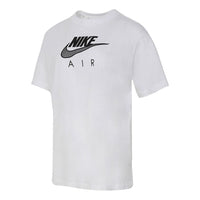 (WMNS) Nike Air Logo Casual Sports Short Sleeve White T-Shirt CZ8615-100