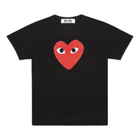 (WMNS) COMME des GARCONS PLAY T-Shirt Large Red Heart 'Black' AZ-T111-051-1