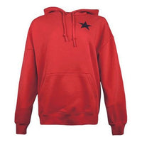 (WMNS) Converse Logo Knit hooded Drawstring Red 10020752-A02