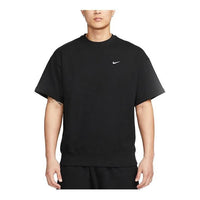 Nike Solo Swoosh Short Sleeve French Terry Top 'Black' DX0881-010