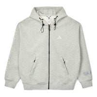 Men's Nike ACG Therma-Fit Logo Printing Zipper Hooded Long Sleeves Jacket Gray DM4248-050