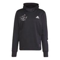 Men's adidas Pattern Printing Running Pullover Black H56313