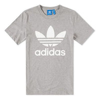 adidas originals Logo Printing Round Neck Short Sleeve light grey AY7708