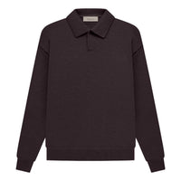 Fear of God Essentials SS23 Knit Long Sleeve Polo Shirt 'Plum' FOG-SS23-040