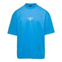 Balenciaga BB Paris Icon T-Shirt Medium Fit 'Blue Sky' 612966TMVG74090