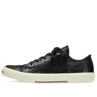 Balenciaga Paris Low Top Sneakers 'Black Destroyed Cotton and White Rubber' 688754W3RCB1090