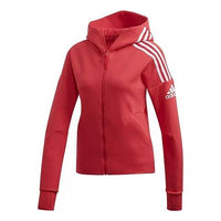 (WMNS) adidas Alphabet Printing Hooded Jacket Red FL1958