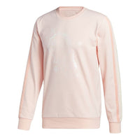 adidas Decorate Cr Basketball Casual Sports Stripe Round Neck Pink GU0508
