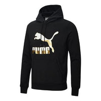 PUMA Classics Printing Drawstring Black Gold Color 599300-51