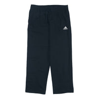 adidas Casual Sports Fleece Lined Running Knit Straight Long Pants Black GK9366