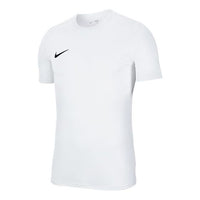 Men's Nike Dri-FIT Solid Color Logo Casual Sports Short Sleeve White T-Shirt BV6709-100