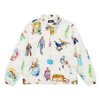 PALACE Abstract Printing Zipper Jacket Unisex White P20JK003