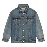 Fear of God Essentials FW20 Light Denim Trucker Jacket 'Dark Blue' FOG-FW20-364