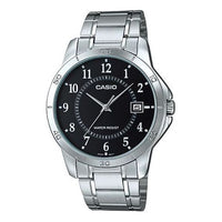 Casio Dress Analog Watch 'Black Silver Metallic' MTP-V004D-1B