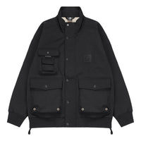 New Balance Multiple Pockets Cargo Windproof Sports Logo Jacket Black AMJ13384-BK