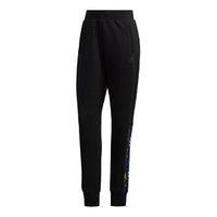 (WMNS) adidas Mic Dk Printing Sports Pants Black GG0762