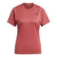 (WMNS) adidas Run Icon 3 Bar T-Shirt 'Red' HK9136