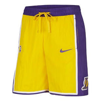 Nike Los Angeles Lakers Courtside Heritage Nba Lacing Sports Shorts Amarillo Yellow CV5603-728