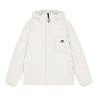 New Balance Logo Hooded Jacket 'White' AMJ13331-BE