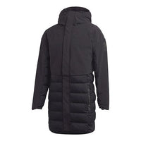 adidas Outdoor Casual Sports Windproof Stay Warm hooded down Jacket Black DZ1421