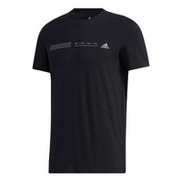 adidas Minimalistic logo Solid Color Short Sleeve Black GL5623
