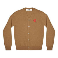 COMME des GARCONS PLAY Cardigan Red Emblem 'Brown' AZ-N076-051-3