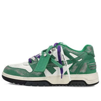 Off-White Out Of Office Vintage Leather 'Green White Purple' OMIA189F22LEA0110155