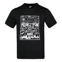 Nike RUN FUN Printing Short Sleeve Black CZ8686-010