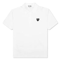 COMME des GARCONS PLAY Polo Black Emblem 'White' AZ-T066-051-2