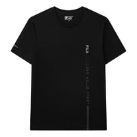 FILA Letter Logo Loose Crewneck Short Sleeve Men's Black F11M132158F-BK