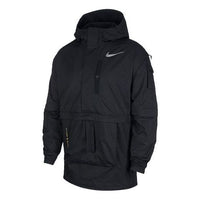 Men's Nike Logo Printing Big Pocket Sports Hooded Jacket CT2197-010